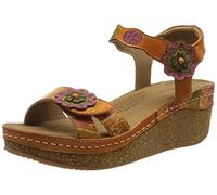 Laura Vita Dino 02, Sandalia de cuña Mujer, Naranja, 37 EU