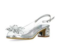Laura Vita Misstyl by Sandalias Fashion de Cuero Mujer MILY 22, Talla:39 EU, Color:Plateado