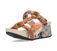 Laura Vita Mulas de Piel para Mujer Barry 44, Talla:37 EU, Color:Naranja