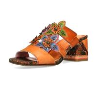 Laura Vita Mulas de Piel para Mujer JACQUESO 09, Talla:40 EU, Color:Naranja