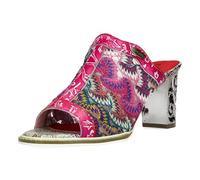 Laura Vita Mulas de Piel para Mujer LEDAO 07, Talla:40 EU, Color:Rojo