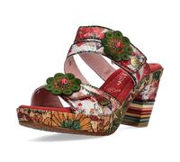 Laura Vita Mulas de Piel para Mujer NELLAO 32, Talla:41 EU, Color:Rojo