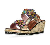 Laura Vita Mulas de Piel para Mujer, Talla:39 EU, Color:Marrón