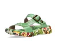 Laura Vita Pantolette Sandalias Plateau Floral SANAO 51 Azules Naranja