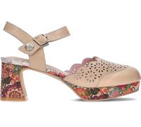 Laura Vita Sandalia para mujer Theao 08 Flores de la talla 39 en color BEIGE