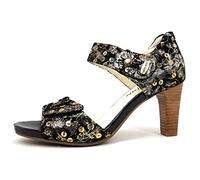 Laura Vita Sandalias Fashion de Cuero Mujer Alcbaneo 103, Talla:41 EU, Color:Gold