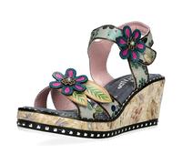Laura Vita Sandalias Fashion de Cuero Mujer Ballon 08, Talla:39 EU, Color:Gris