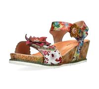 Laura Vita Sandalias Fashion de Cuero Mujer Beclindao 26, Talla:40 EU, Color:Naranja