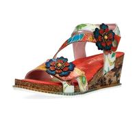 Laura Vita Sandalias Fashion de Cuero Mujer Bonito 32, Talla:37 EU, Color:Naranja