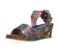 Laura Vita Sandalias Fashion de Cuero Mujer Bonito 35, Talla:41 EU, Color:Gris