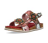 Laura Vita Sandalias Fashion de Cuero Mujer Brcyano 38, Talla:38 EU, Color:Rojo