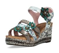 Laura Vita Sandalias Fashion de Cuero Mujer Facyo 74, Talla:40 EU, Color:Gris