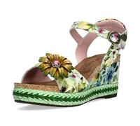 Laura Vita Sandalias Fashion de Cuero Mujer Facyo 75, Talla:39 EU, Color:Verde