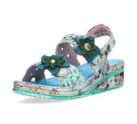 Laura Vita Sandalias Fashion de Cuero Mujer Jacdiso 08, Talla:38 EU, Color:Azul