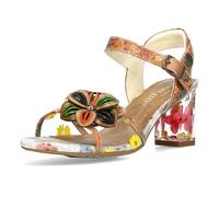 Laura Vita Sandalias fashion de cuero mujer Luciao 08, Talla:40 EU, Color:Beige