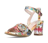 Laura Vita Sandalias Fashion de Cuero Mujer LUCIEO-25, Talla:37 EU, Color:Rojo