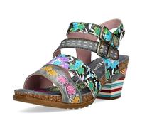 Laura Vita Sandalias Fashion de Cuero Mujer NELLAO 12, Talla:39 EU, Color:Gris