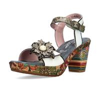 Laura Vita Sandalias Fashion de Cuero Mujer NELLAO 31, Talla:38 EU, Color:Gris