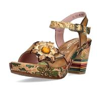Laura Vita Sandalias Fashion de Cuero Mujer NELLAO 31, Talla:39 EU, Color:Beige