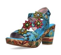 Laura Vita Sandalias Fashion de Cuero Mujer NELLAO 33, Talla:38 EU, Color:Azul