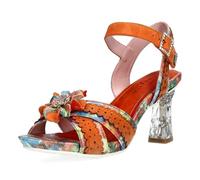 Laura Vita Sandalias Fashion de Cuero Mujer Nino 16, Talla:39 EU, Color:Naranja