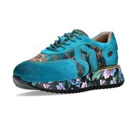 Laura Vita Zapatos con Cordones Sneaker para Mujer Delphine 01, Talla:38 EU, Color:Azul