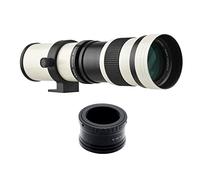 LAURAG Cámara MF Supertelezoom F/8.3-16 420-800 mm T2 Mount con anillo adaptador M-Mount 1/4 rosca de repuesto para cámaras Canon M M2 M3 M5 M6 Mark II M10 M50 M100 M200