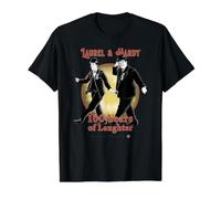 Laurel & Hardy 100 años de Risa Comedia clásica Camiseta gráfica económica, Hombre, Negro, M