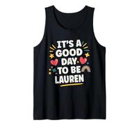 Lauren Personalized Retro Girls Custom Lauren Name Camiseta sin Mangas