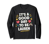 Lauren Personalized Retro Girls Custom Lauren Name Manga Larga