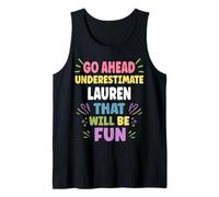 Lauren Personalized Women's Gift Custom Lauren Camiseta sin Mangas