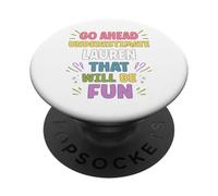 Lauren Personalized Women's Gift Custom Lauren PopSockets PopGrip Adhesivo