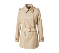 Tan Gabardina cruzada de mezcla de algodón XS