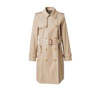 Tan Gabardina cruzada de mezcla de algodón S
