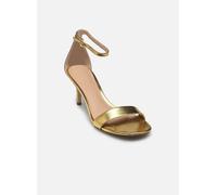 Lauren Ralph Lauren Allie Mid-Sandals-Heel Sandal 38 Oro y bronce