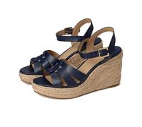 Lauren Ralph Lauren Alpargata de piel de napa Soffia para mujer, Azul marino refinado, 37 EU