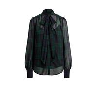 Blue Blusa de georgette con Black Watch S