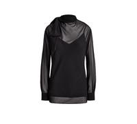 Black Blusa de rayas metalizadas con lazo L