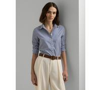 Blue Camisa de algodón con rayas Classic Fit M