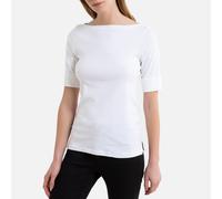 LAUREN RALPH LAUREN Camiseta con cuello barco de manga corta. Color Blanco
