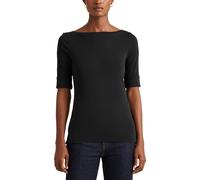 LAUREN RALPH LAUREN Camiseta con cuello barco de manga corta. Color Negro
