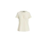 Lauren Ralph Lauren Camiseta de manga corta con logotipo de perlas Hailly 200934390 crema blanca, blanco crema., M