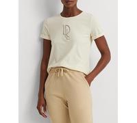 Lauren Ralph Lauren Camiseta de mujer de manga corta con logo LRL. Natural 40/M