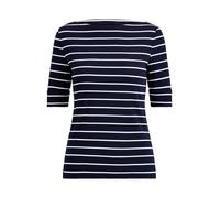 Blue Camiseta de algodón elástico con rayas XXL
