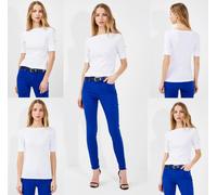 LAUREN RALPH LAUREN Camiseta Top Blusa De Algodón Suave Judy U-Boot Nueva XL