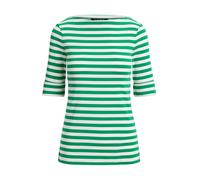 Green Camiseta de algodón y elástico con rayas S