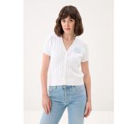 Lauren Ralph Lauren Cardigan en coton torsadé M Blanco