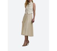 Lauren Ralph Lauren Chaleco de vestir de mujer de algodón con botones perlados. Crema 40 (6)