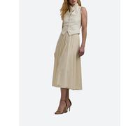 Lauren Ralph Lauren Chaleco de vestir de mujer de algodón con botones perlados. Crema 42 (8)