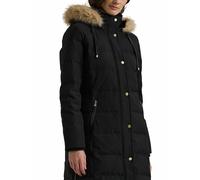 LAUREN RALPH LAUREN Chaqueta acolchada semilarga con capucha. Color Negro